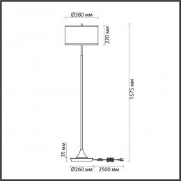 Odeon light 5064/2F MODERN (В 2-Х КОРОБКАХ) ODL24 405 античн.бронза/серо-беж./металл/натур.камен.